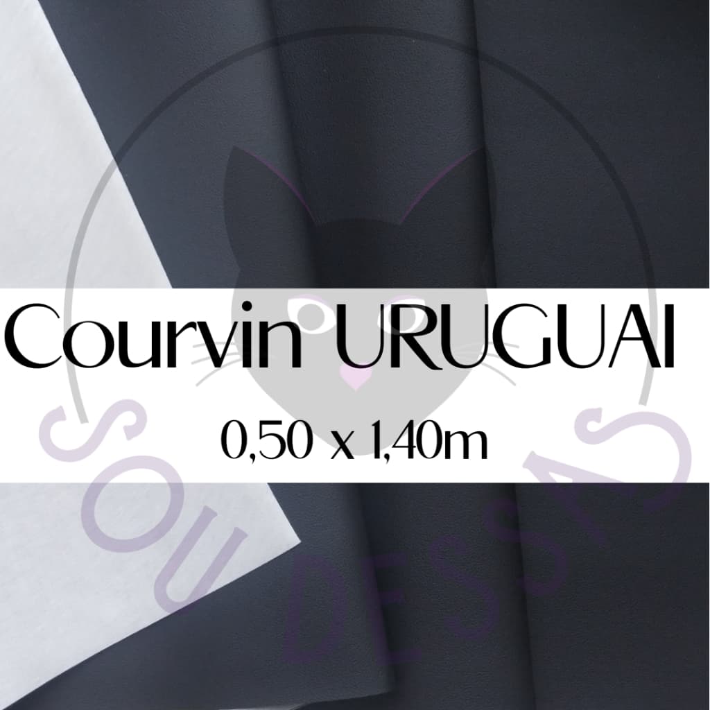 Sintético Courvin Uruguai / Uruguay PRETO 1.0mm | 50cm x 1,40cm