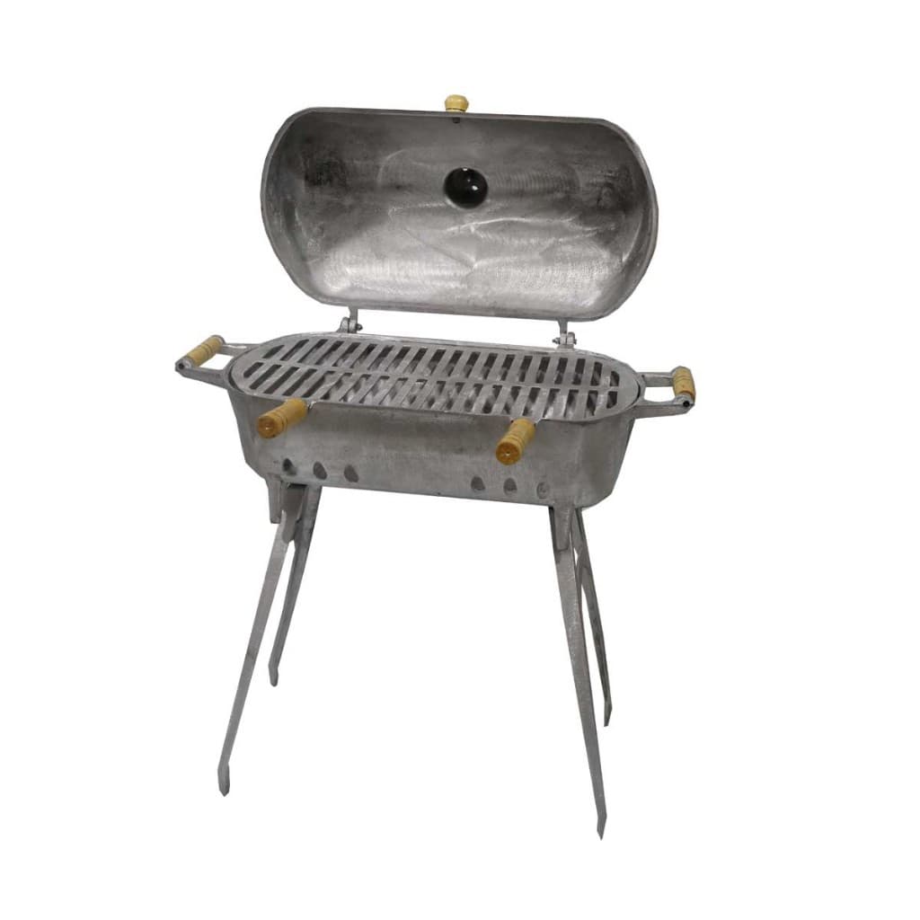 churrasqueira a bafo em aluminio mais par de pes