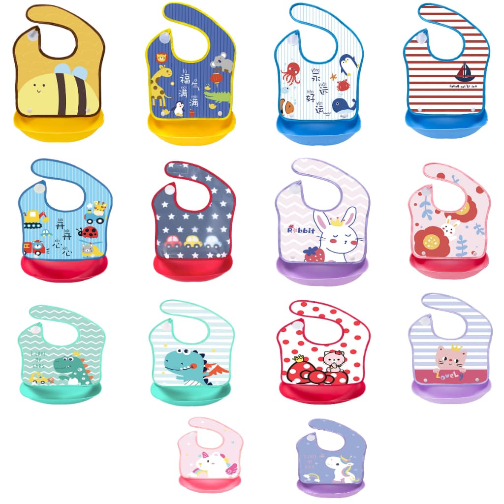 Babador Em EVA Infantil Bebê Crianças  Cata migalhas