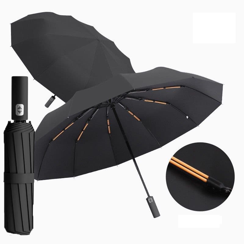 10 Varetas Guarda Chuva Automático Abre E Fecha Reforçado Contra Vento Proteção Solar Blackout