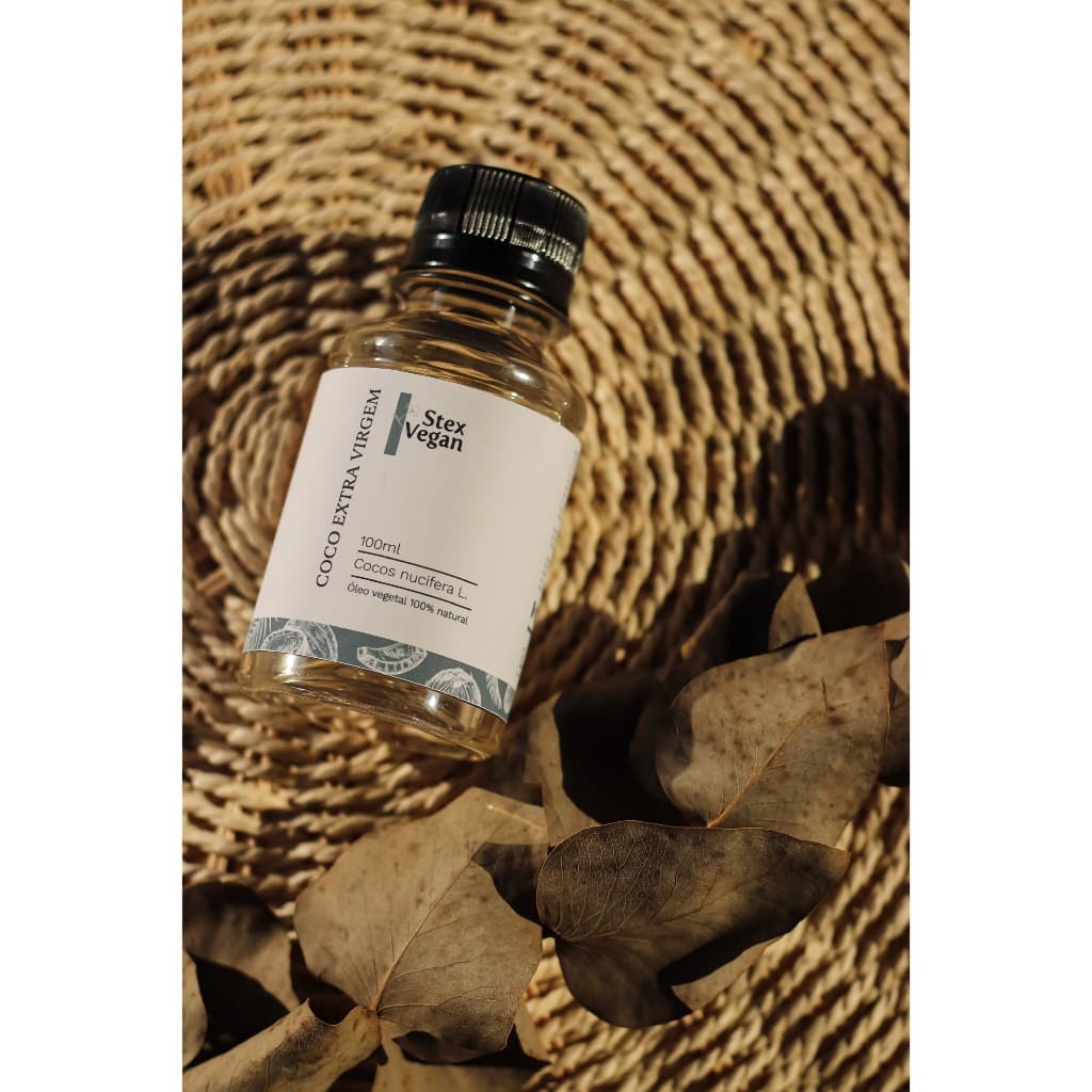 Óleo Vegetal de Coco Extra Virgem 100% Natural e Puro | Hidratante e Rico em Vitamina E - 100mL