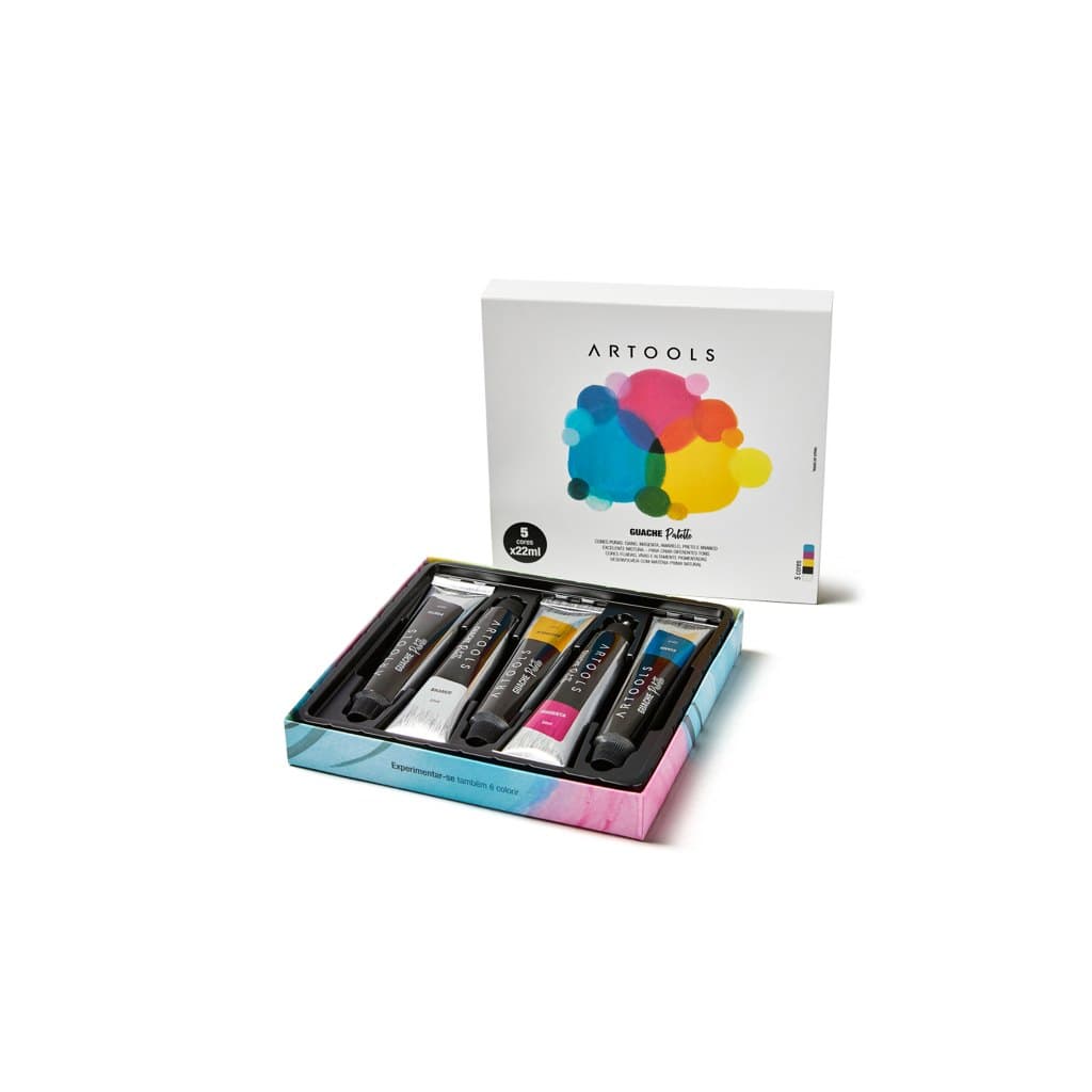 Guache Palette Bisnaga 22ml 5 Cores Artools