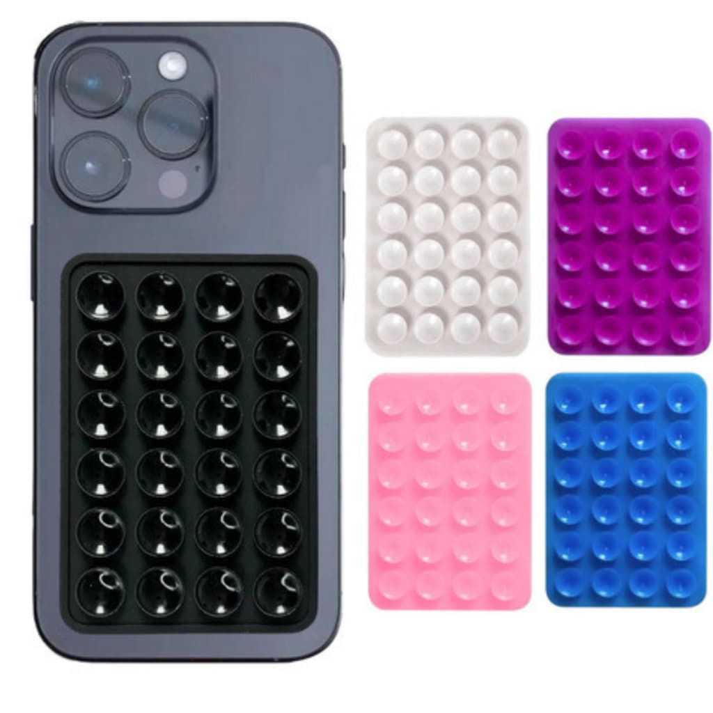 Ventosa para Celular Suporte de Silicone Fixação Forte, Portátil, Multicores