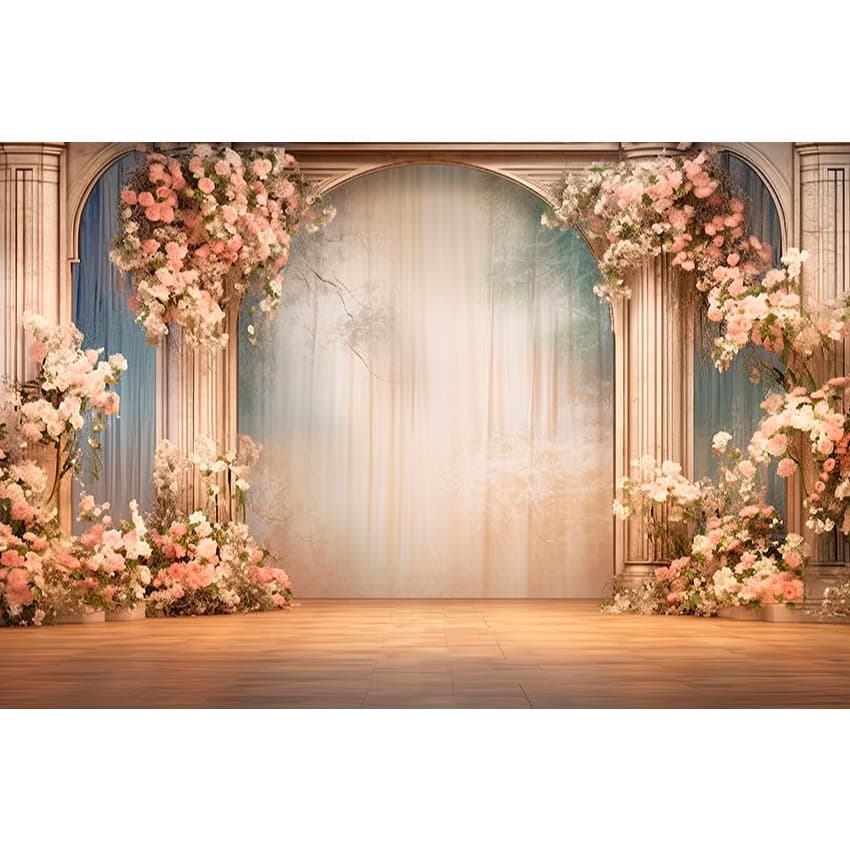 FUNDO FOTOGRÁFICO TECIDO SUBLIMADO NOIVADOS CASAMENTOS FLORAL CENARIO