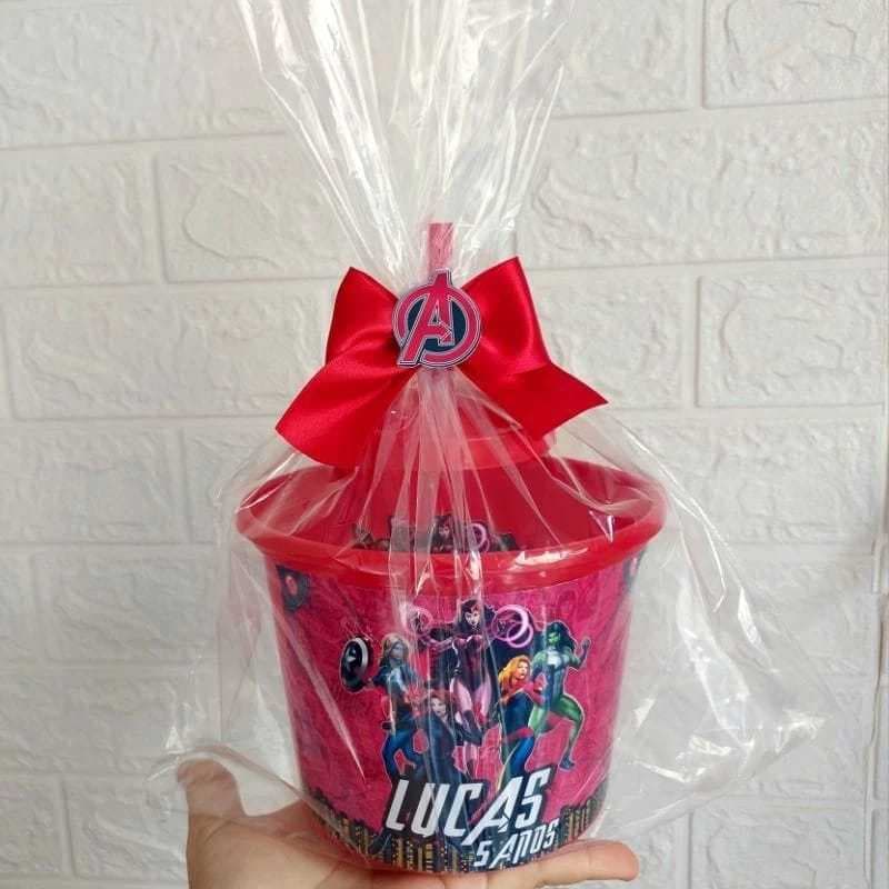 Embalagem Para Baldinho De Pipoca Saco Saquinho Transparente