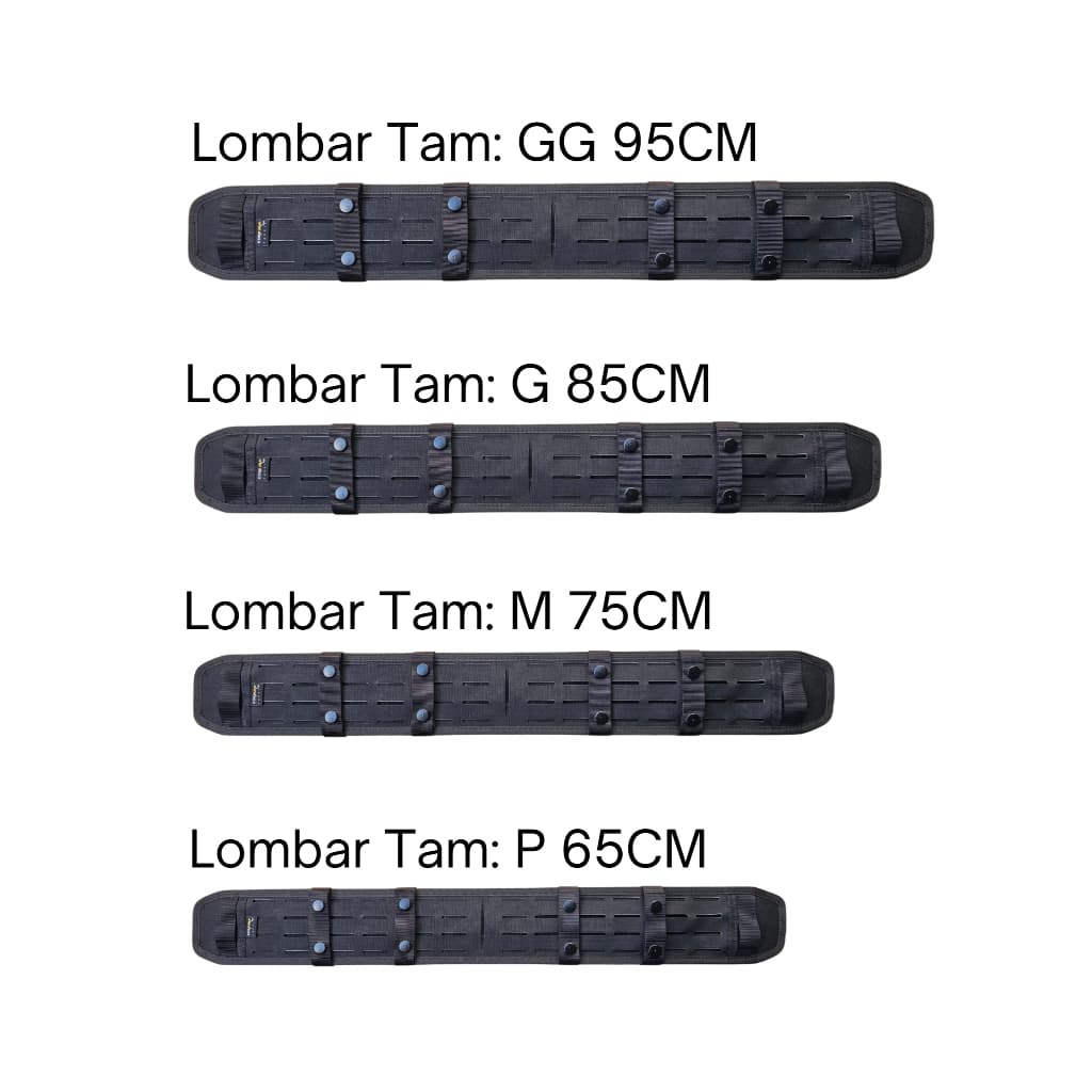 Protetor De Cinto Tatico Lombar Cordura 1000 +04 Presilhas
