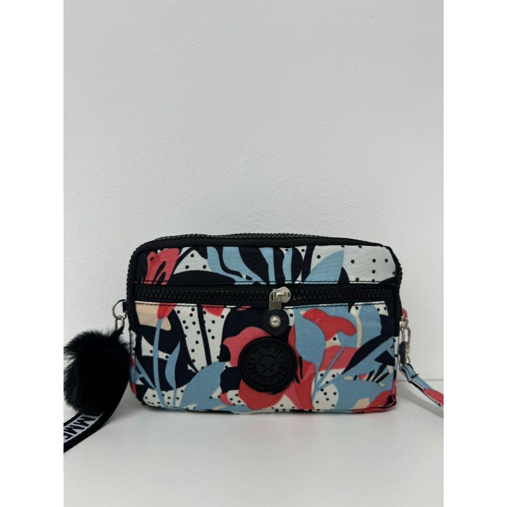 Carteira Bolsa Tiracolo Pequena de Mão Com 2 Alças 3 Camadas Com Zíper Porta Celular