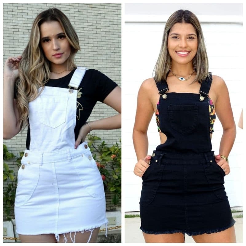 jardineira com lycra strech e algodao studio designer jeans