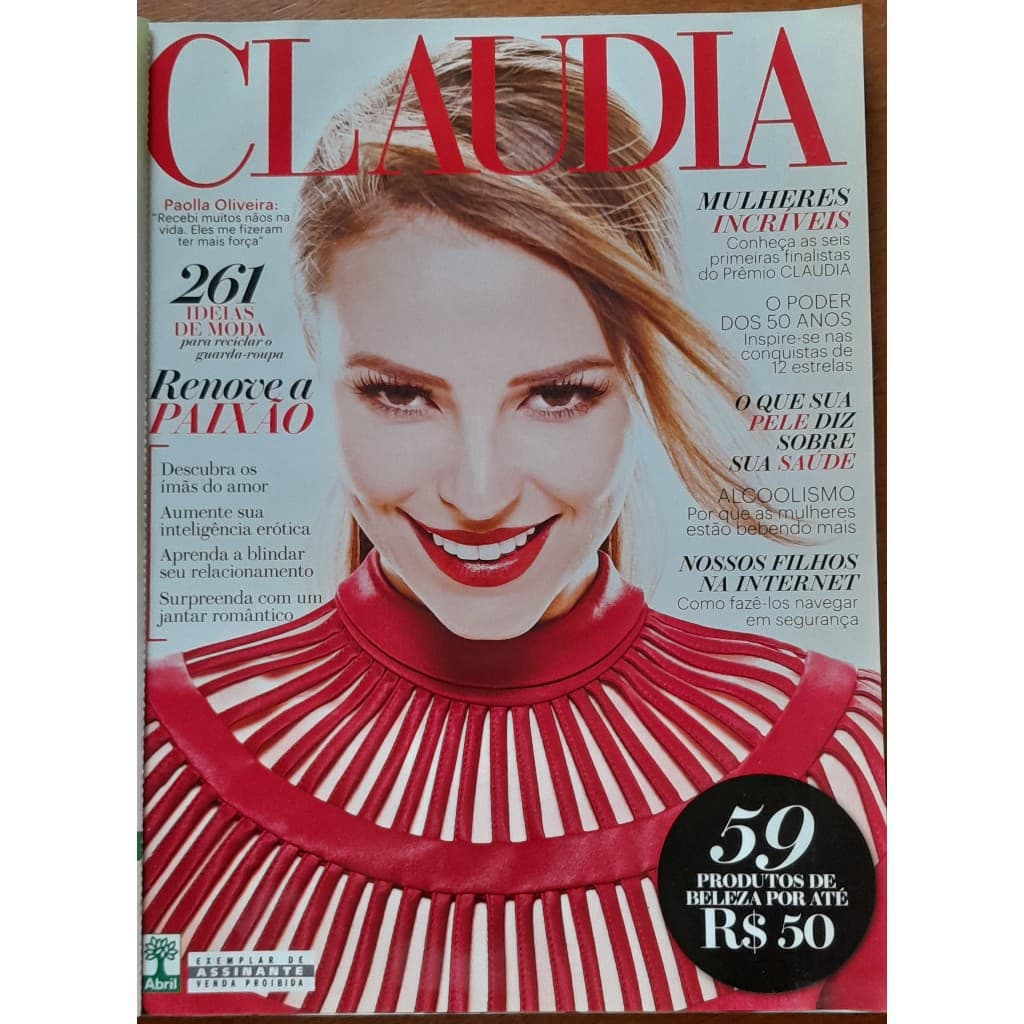 Revista Claudia Nº 621 Junho/2013 Paolla Oliveira Brad Pitt
