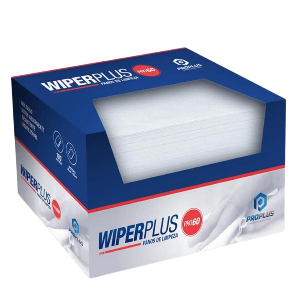 Pano Multiuso Limpeza Wiper Plus Ultra Absorção Reutilizável 100 Un