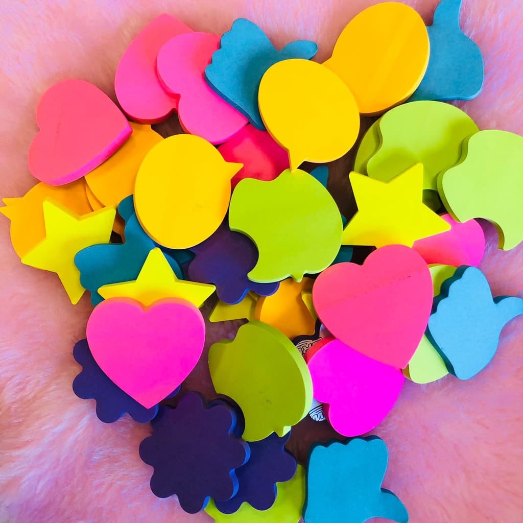 Bloco De Notas Anotações Adesivo Colorido Neon 100 folhas