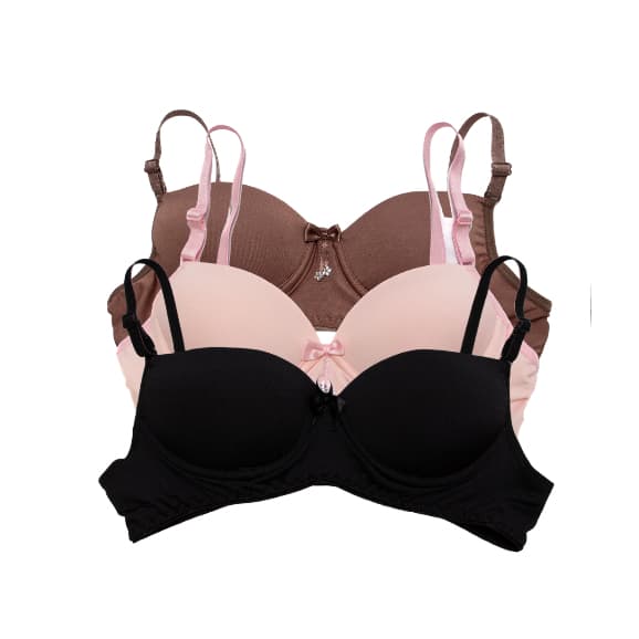 Kit 3 Sutiã  Infantil Menina Moça De Bojo Juvenil