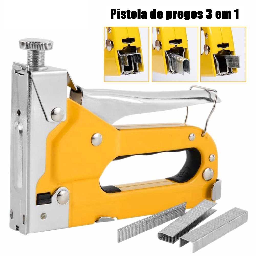 Grampeador Tapeceiro  + 600 Grampos Ferramentas Profissional