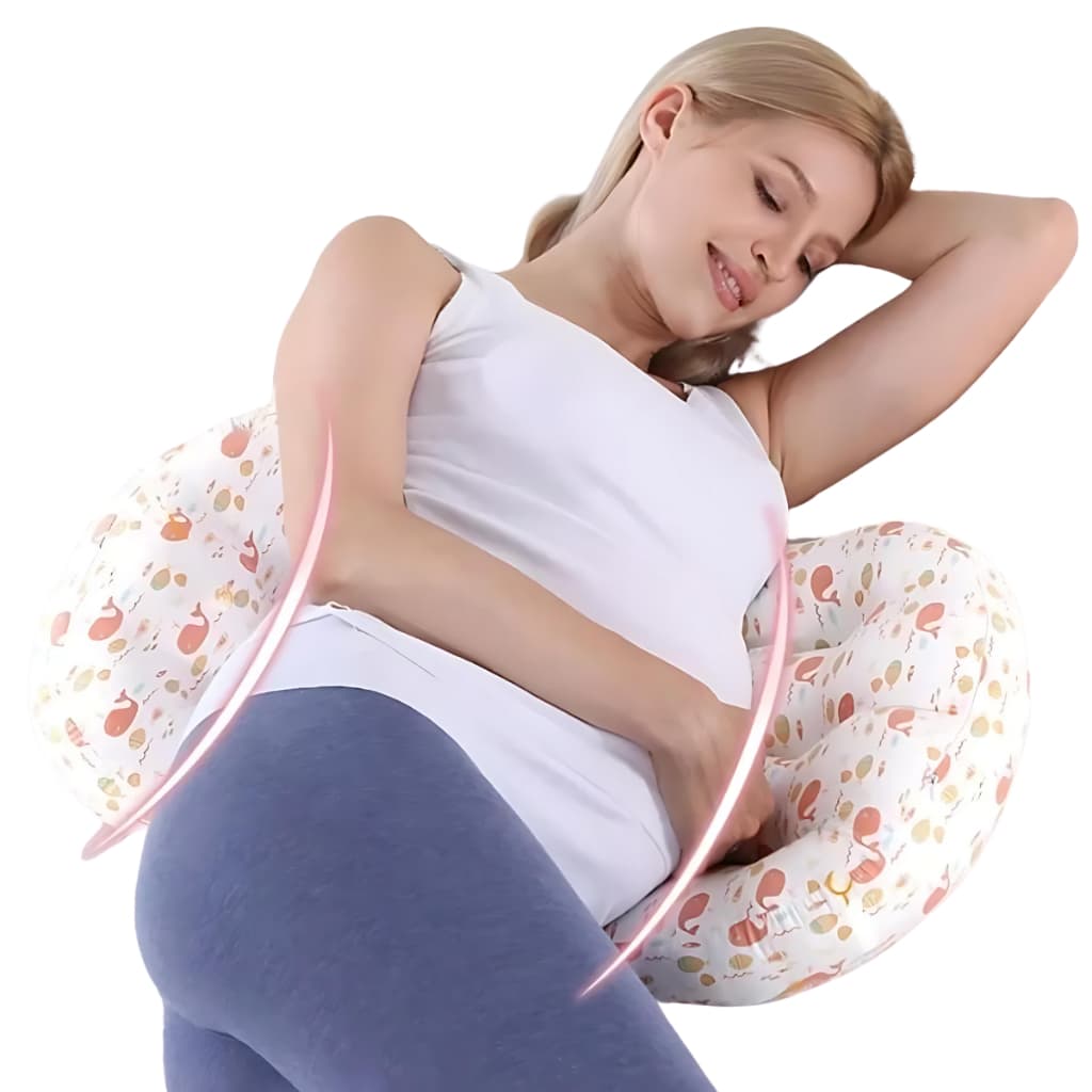 Almofada Travesseiro Ajustável Para Grávida Tecido Aveludado Confortável