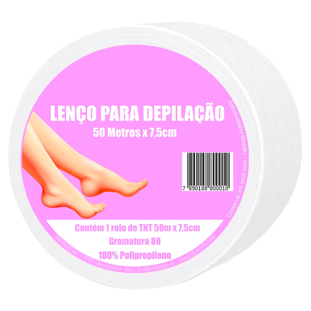 TNT Para Depilação - ENVIO RAPIDO 24H UTEIS Gramatura 80 - Rolo De 50mts X 7,5 cm