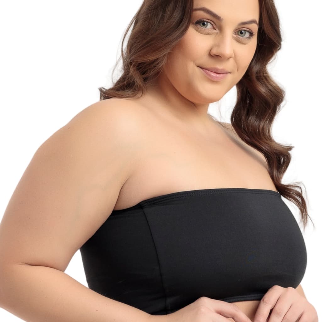 Top Faixa Tomara Que Caia Plus Size S/bojo Suplex Reforçado Estilo Básico Confortável 3035A
