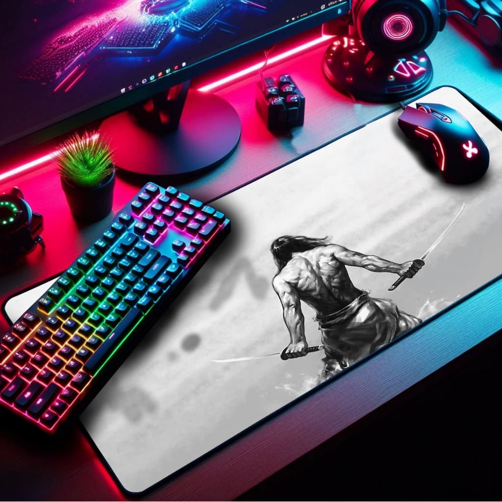 Mouse Pad Gamer Extra Grande 120x60cm Borda Costurada Estampa Cenários, Games e Animes