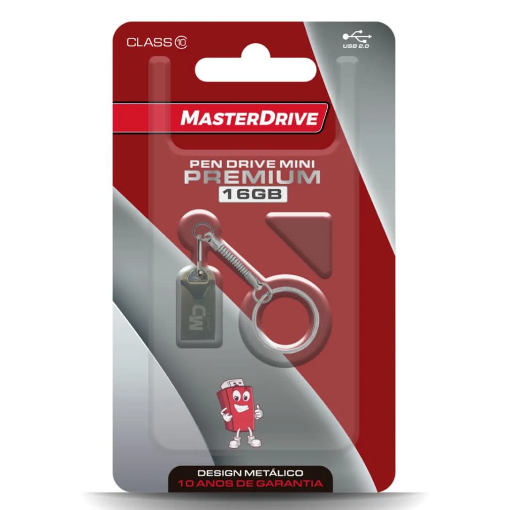 Pen Drive Metal Mini 8 GB 16 GB 32 64 GB MasterDrive A1 Chaveiro