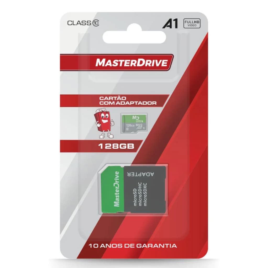 Cartão de Memória 128GB MicroSD MasterDrive