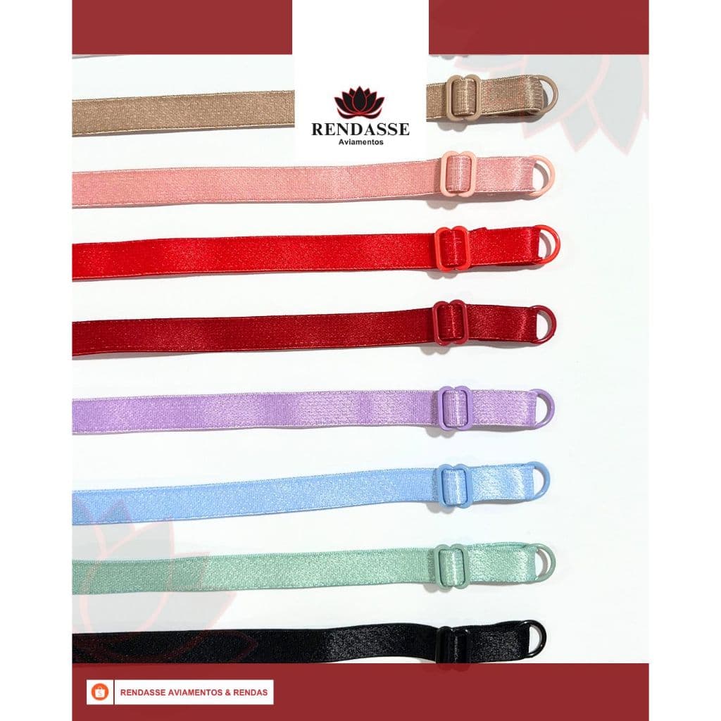 Kit com 10 PARES de alça pronta para sutiã