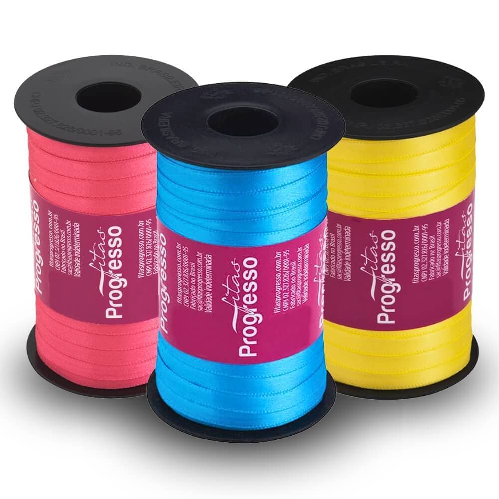 Fita de Cetim 07mm Progresso Face Simples N°01 100m