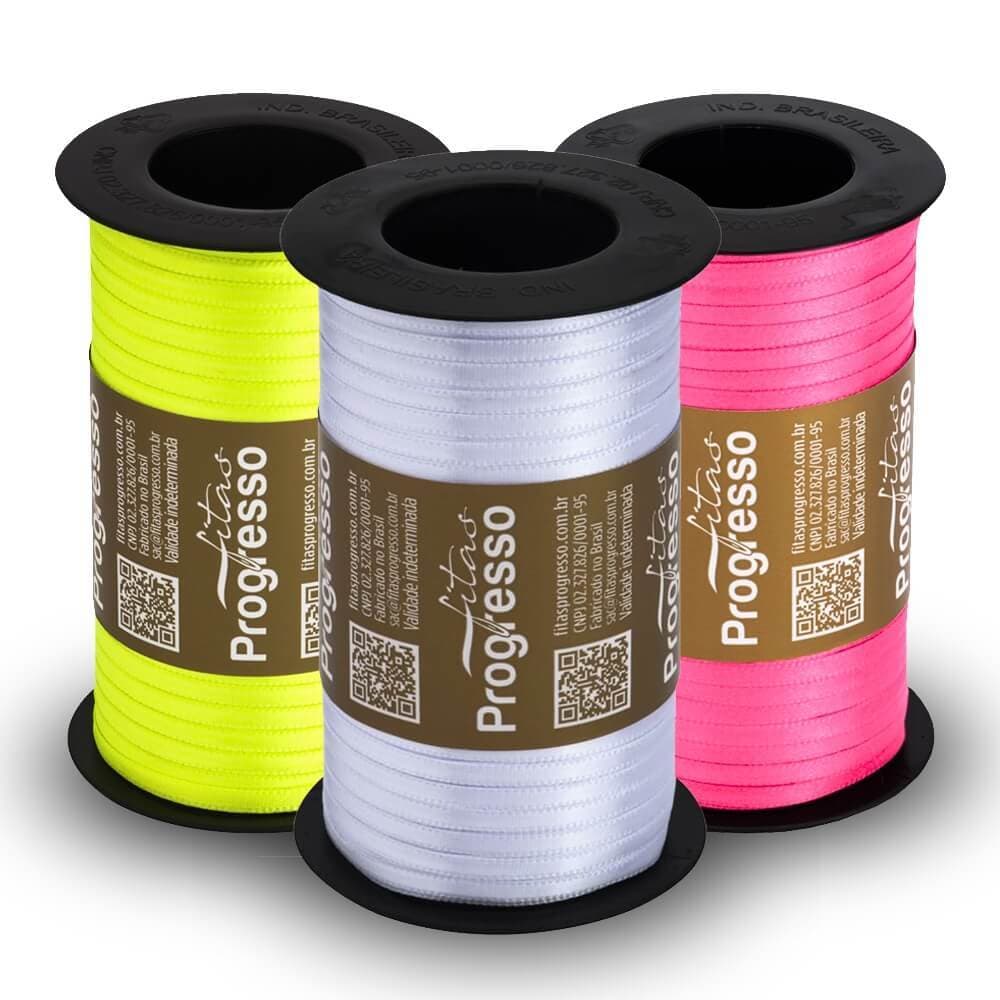 Fita de Cetim 04mm Progresso Dupla Face N°00 100m - Grade 1