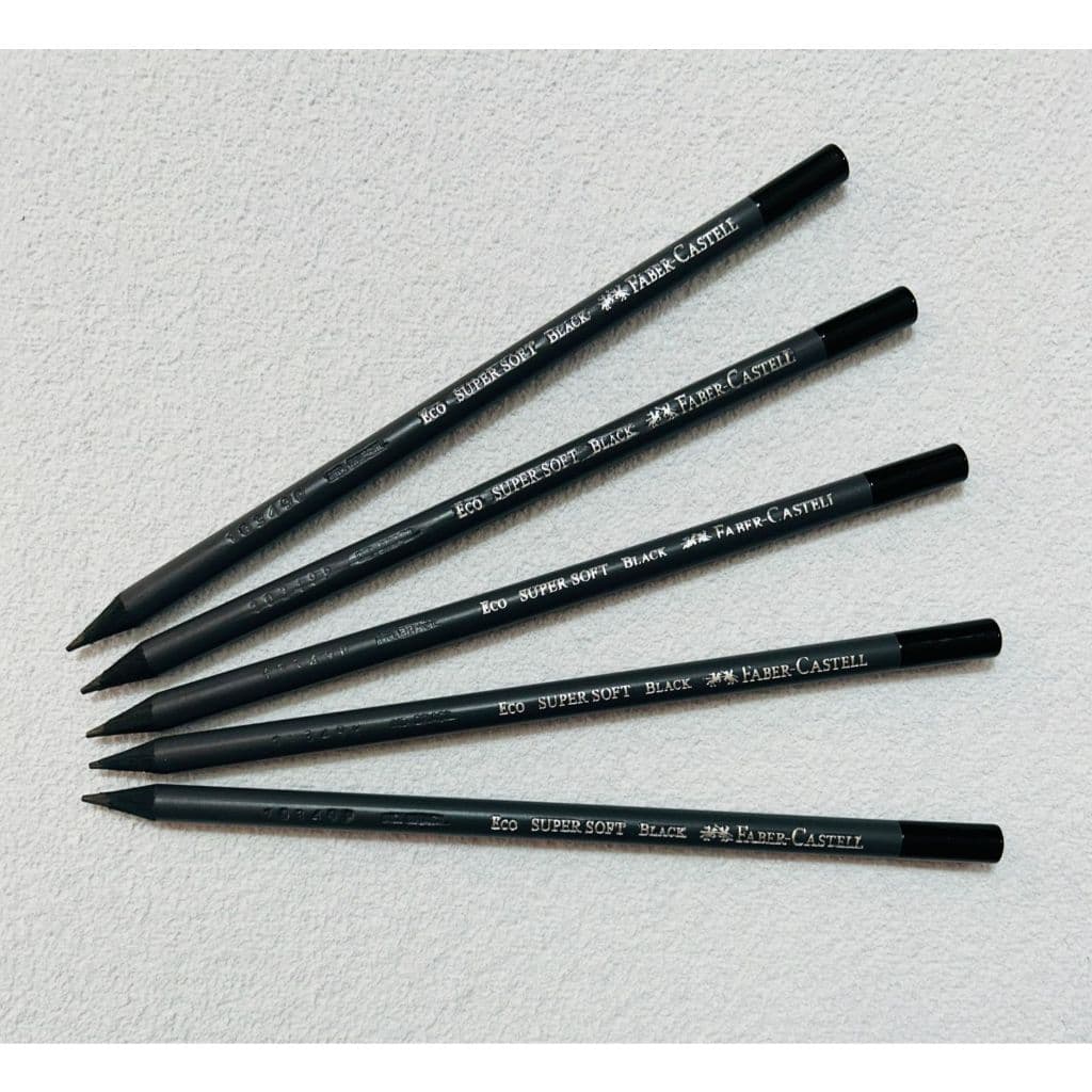 Lápis Grafite Eco Supersoft preto 17,5cm 1 unidade ou kit Black Faber Castell
