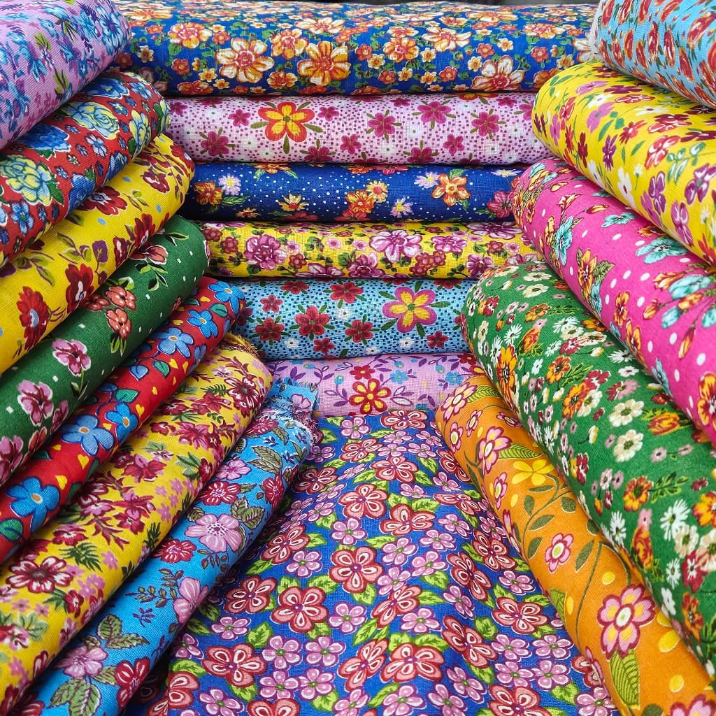 Tecido Chita Chitinha Chitão - 100% Algodão - 1,40 largura - Festa Junina - Floral - Metro