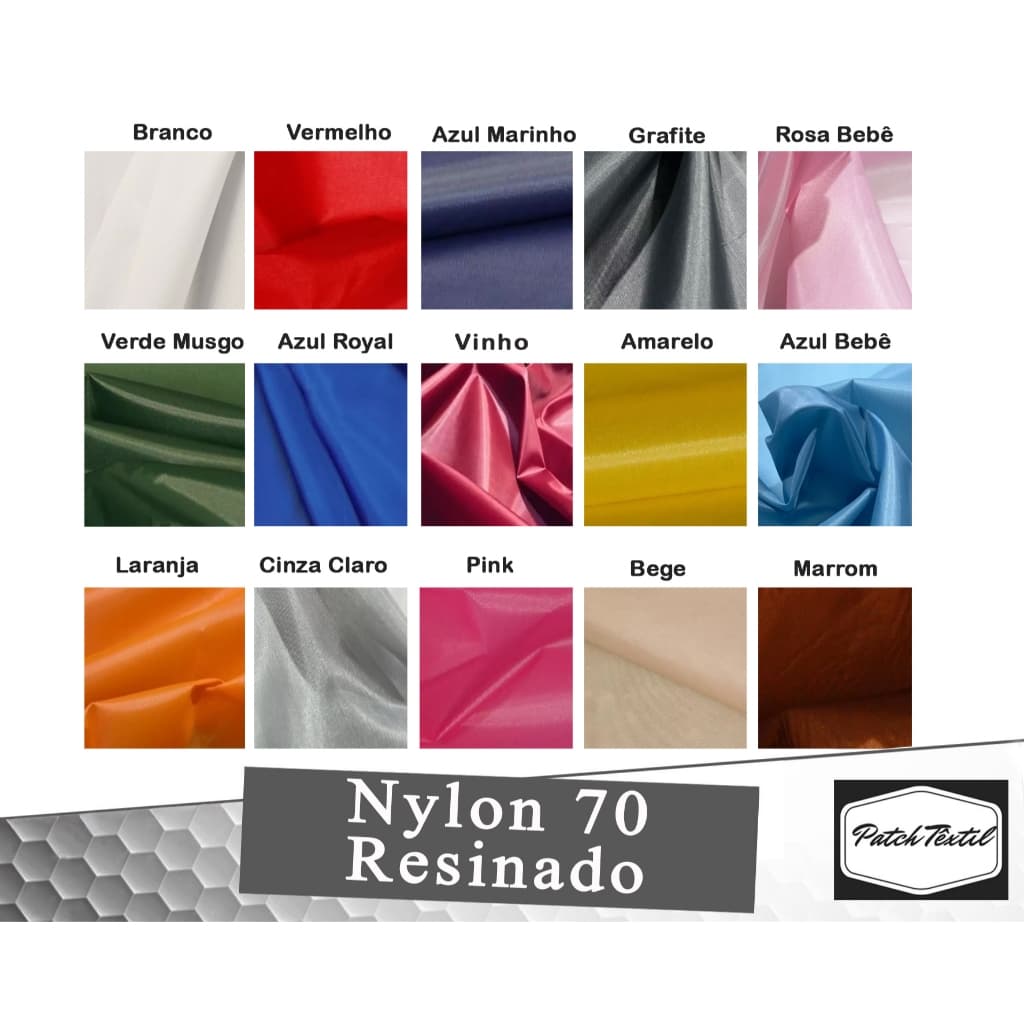 Tecido Nylon 70 Resinado Impermeável Cores Variadas Guarda Chuva Barracas Capa