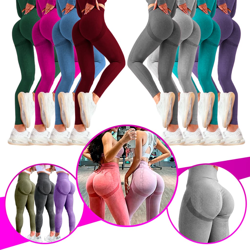 Calça Legging Feminina Academia Esportiva Fitness Cintura Alta Levanta Bumbum Zero Transparência
