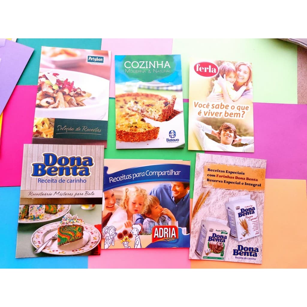 Livros de receitas 6 Unidades