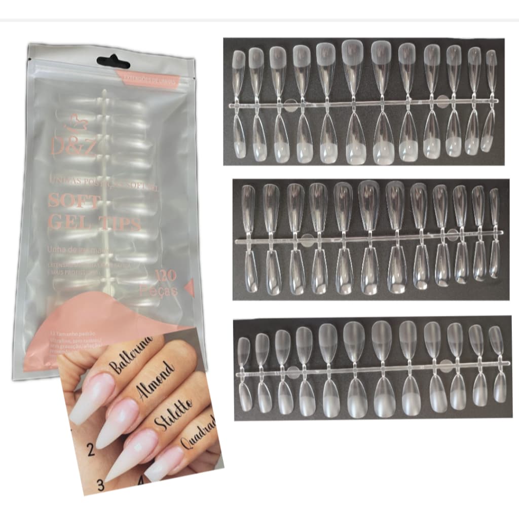 Unha de Gel macio Soft Gel Postiça D&Z Extensão de unhas profissional