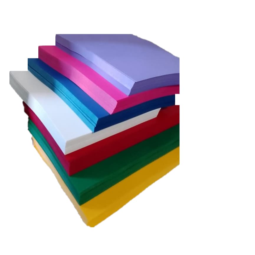 Contra Capa A4 Colorida – Textura Couro |  pct c/ 100 fls – Opção Sortida ou Cores Individuais