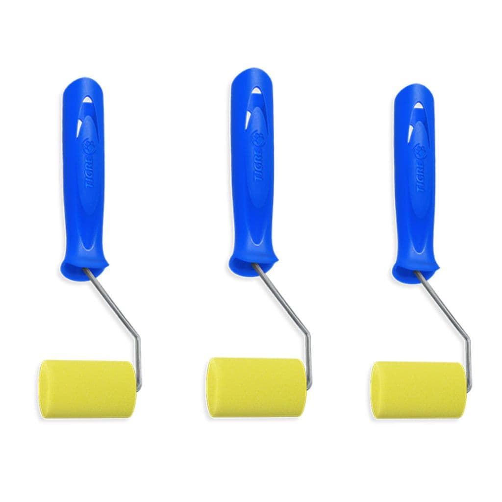 Kit 3 Rolo Rolinho Tigre De Espuma Amarela 5cm 1341