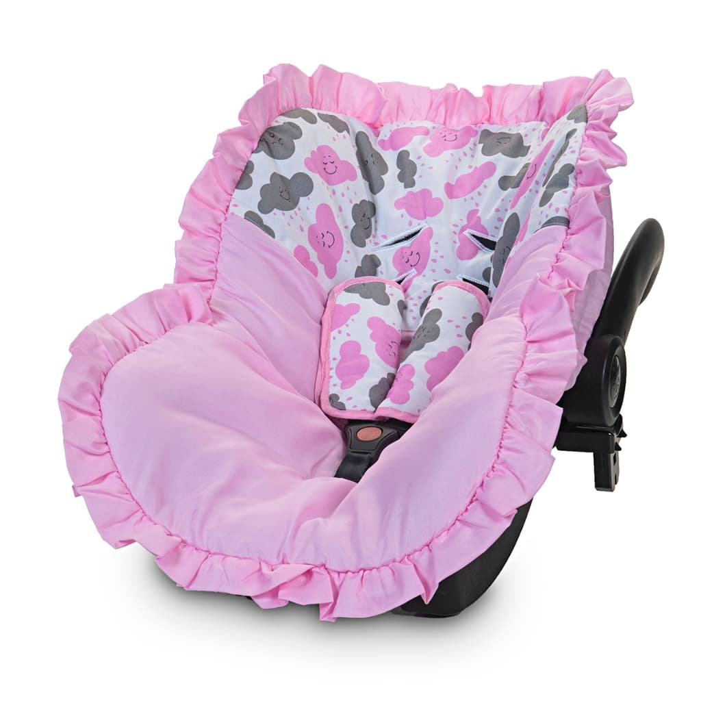 Capa de Bebê Conforto com Protetor de Cinto Nuvem Rosa e Nuvem Azul Todos modelos e marcas Menino Menina