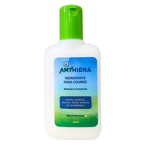 Hidratante para couro Amyhidra 220ml - bolsa, sapato, banco, sofá
