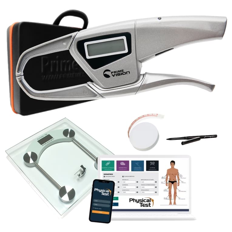 Adipometro Computadorizado Digital Profissional  - Prime Med Smart + Balança - Kit Avaliação Física