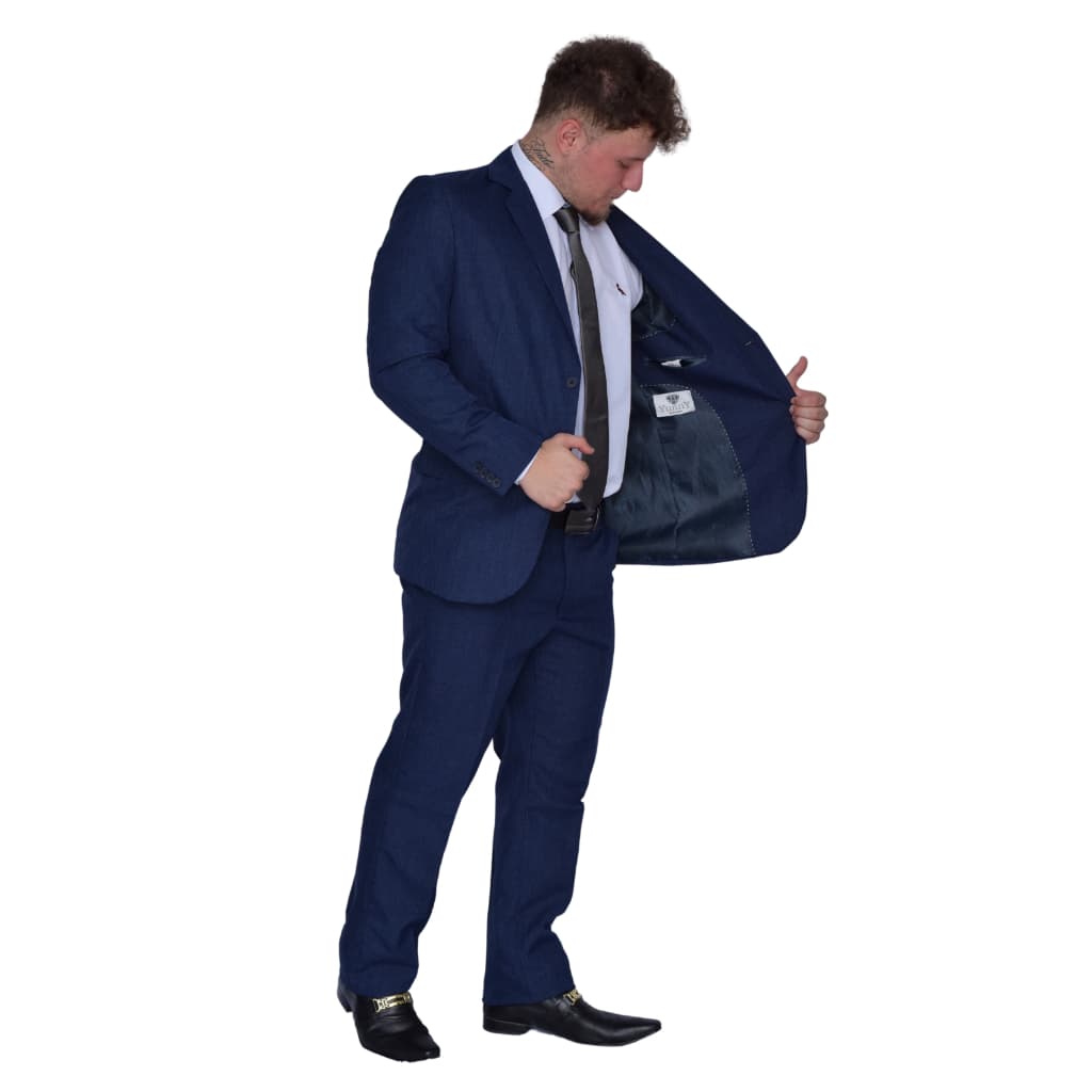 Terno slim microfibra masculino executivo trabalhado