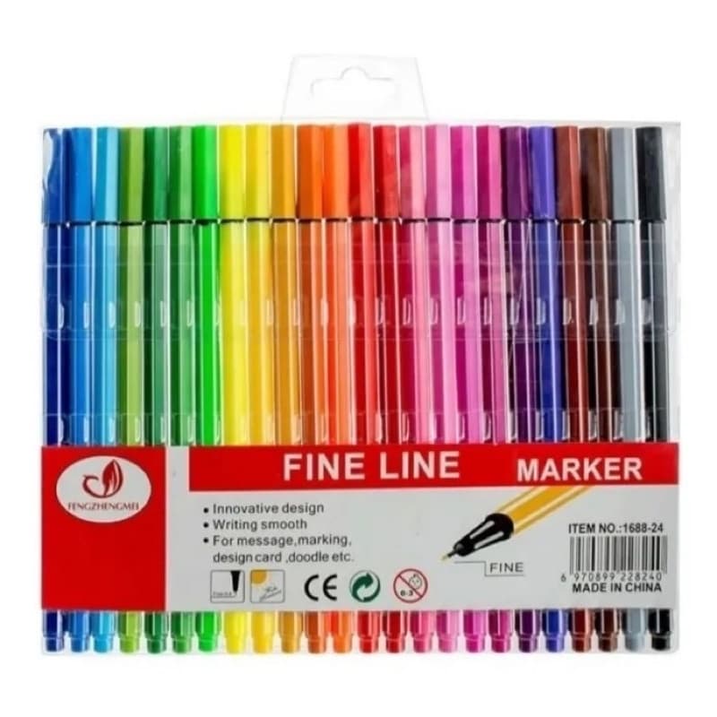 Kit de canetas com  Fine Line Coloridas Ponta Fina 0.4 mm Fineliner