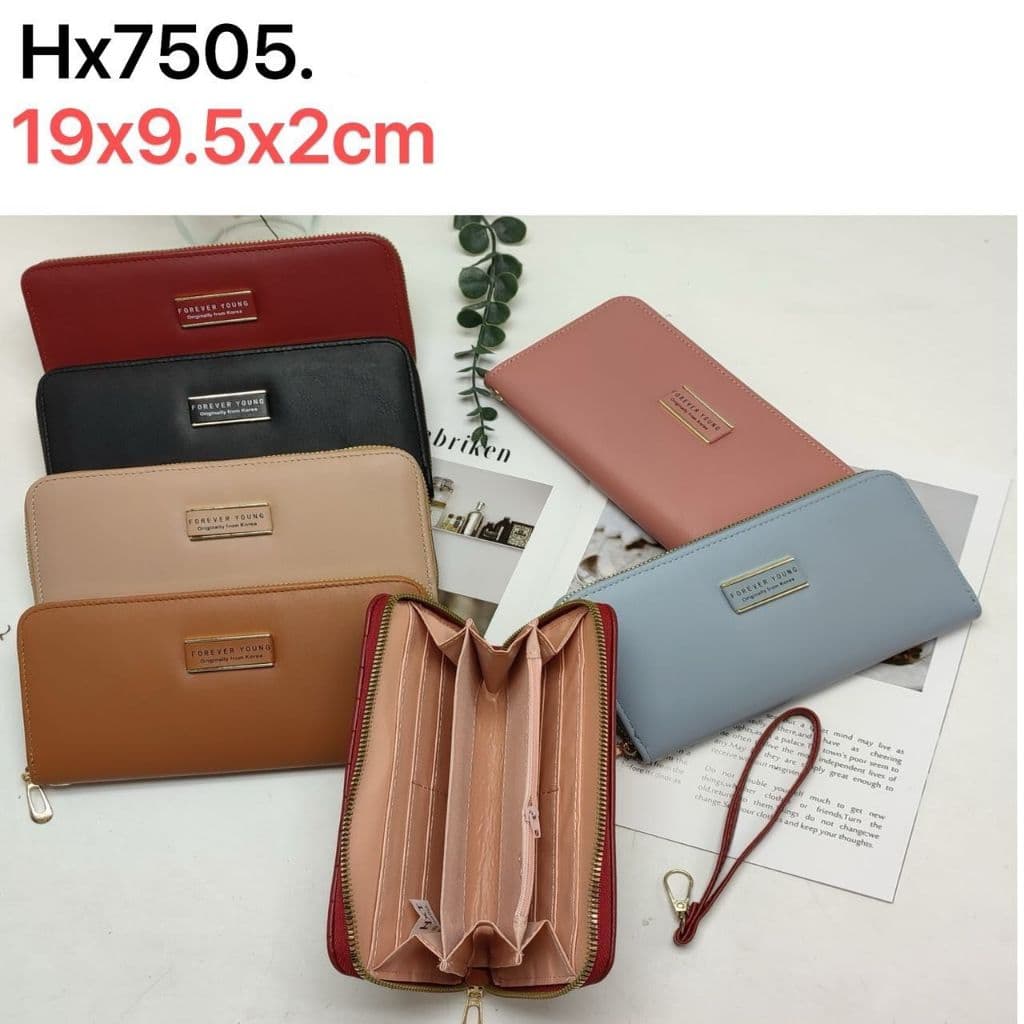 Carteira 4 em 1 Feminina Couro Sintético Porta Cartões, Notas, Identidades, Moedas 7505