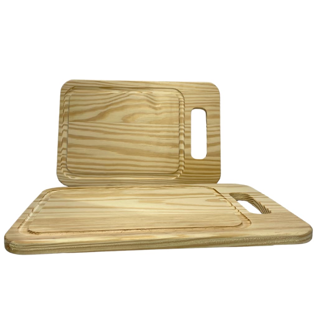 Tábua Multiuso Churrasco Legumes  Carnes e Frios Madeira Pinus  Utensílio de Cozinha Área Churrasco