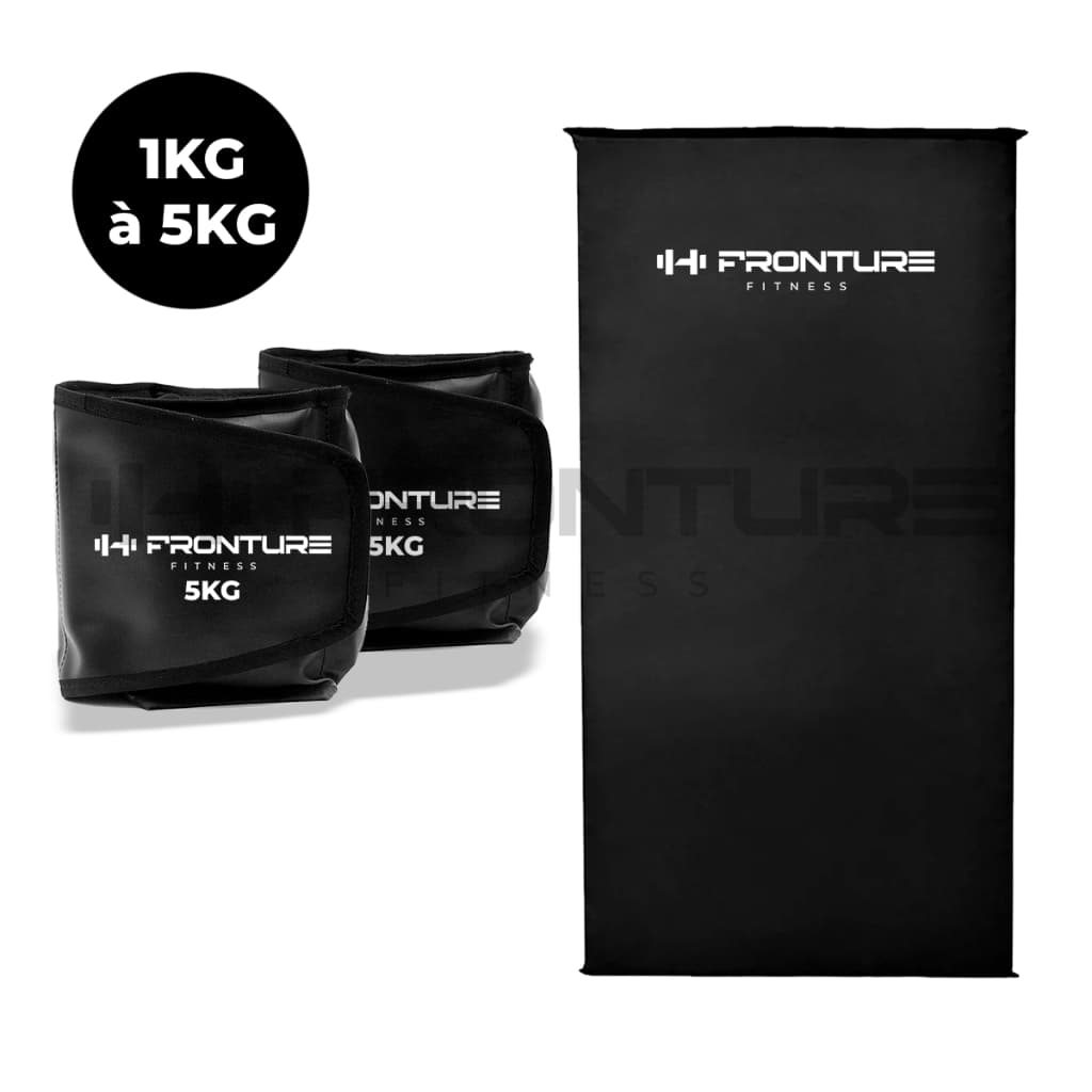 KIT Par Caneleira Peso + Colchonete Treino Aeróbico Fitness Academia Profissional Tornozeleira