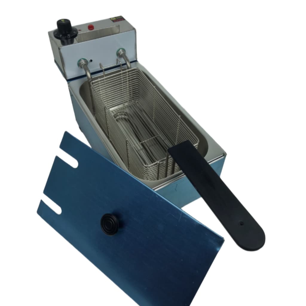 Fritadeira Elétrica Inox 3L Gomes Inox 3000W Com Tampa e Cabo de proteção Para Lanchonete E Casa