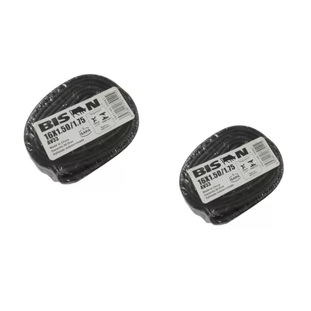 PAR CAMARA 26 X 1.95 / 2.125 Balão SCHRADER Bico Grosso A/V 33MM - (2 Unid BISON)