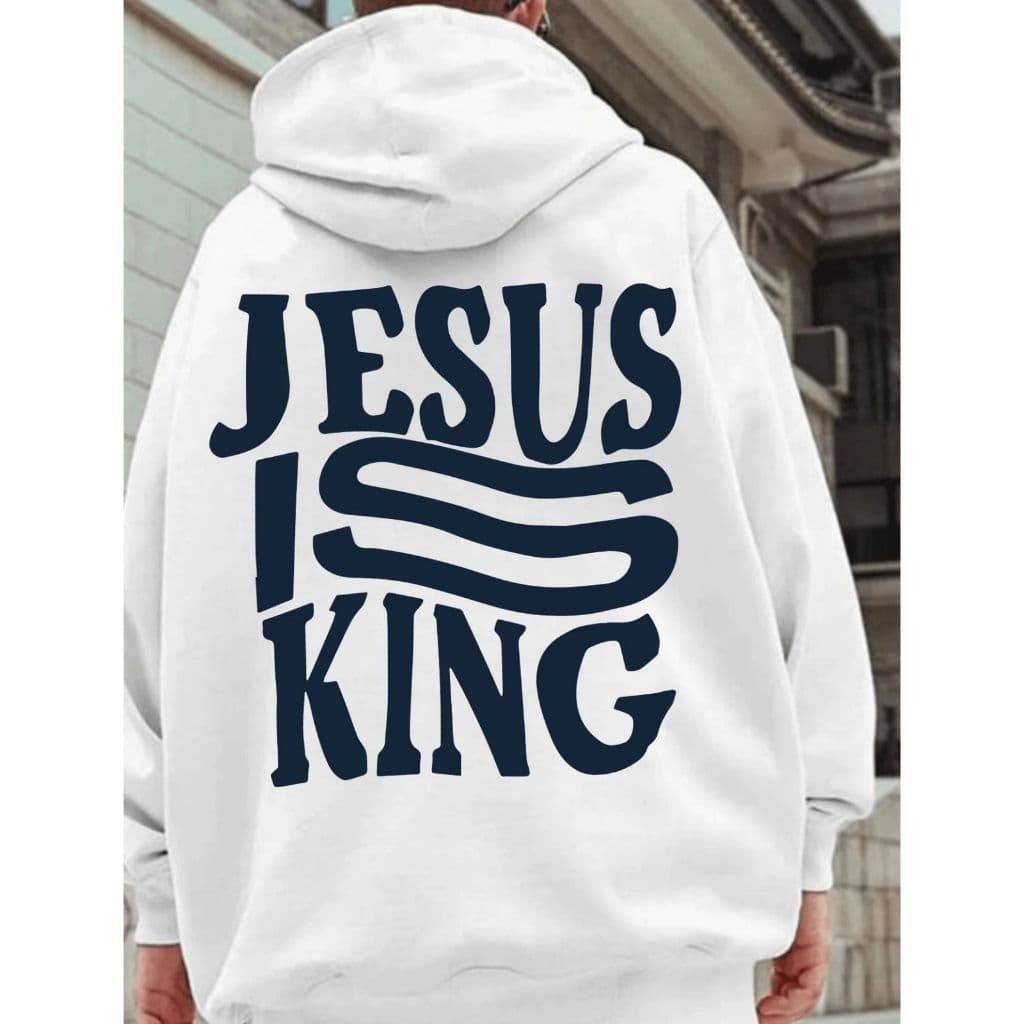 Moletom Canguru Jesus Is King Com Capuz Bolso Casaco Feminino Flanelado Unissex Inverno Frio Blusa
