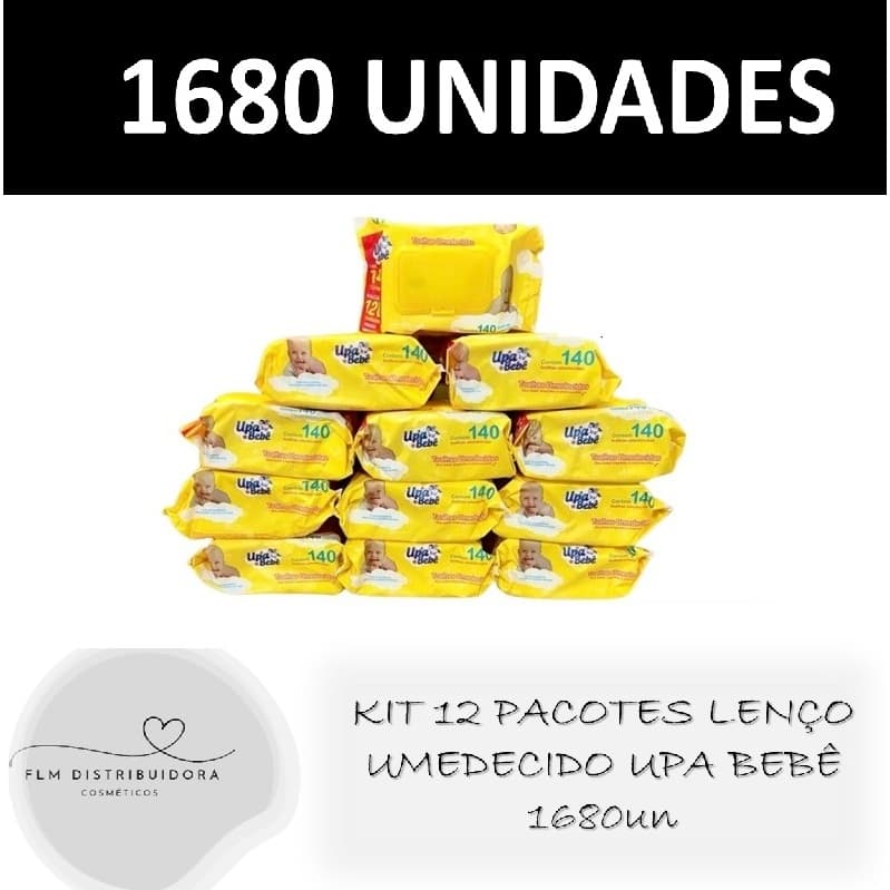 Kit lenços/Toalhas umedecidas Upa bebe caixa