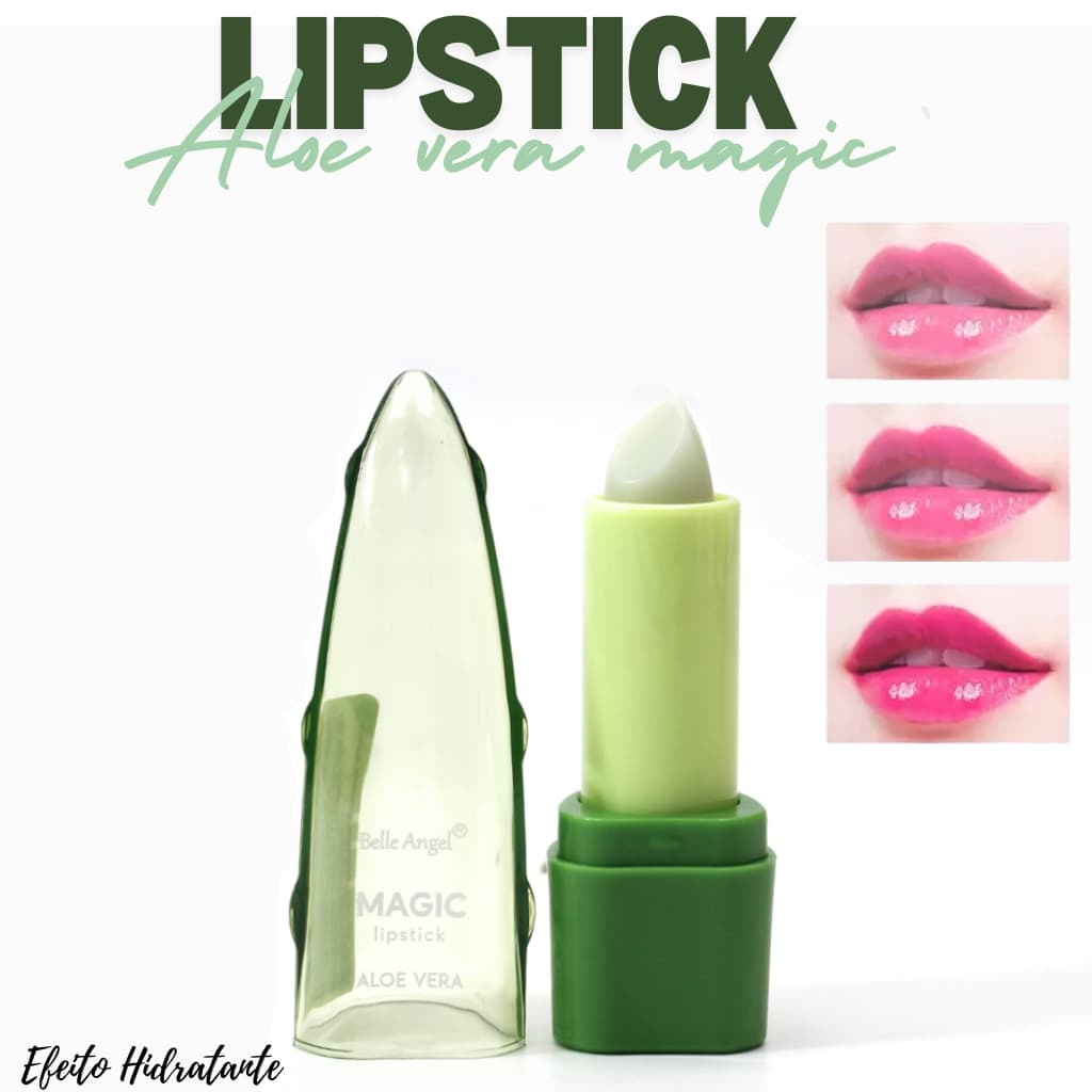 Batom Mágico Balm Lipstick Aloe Vera Ação Hidratante Muda a Cor Ph/Temperatura Dos Lábios Maquiagem Belle Angel B149
