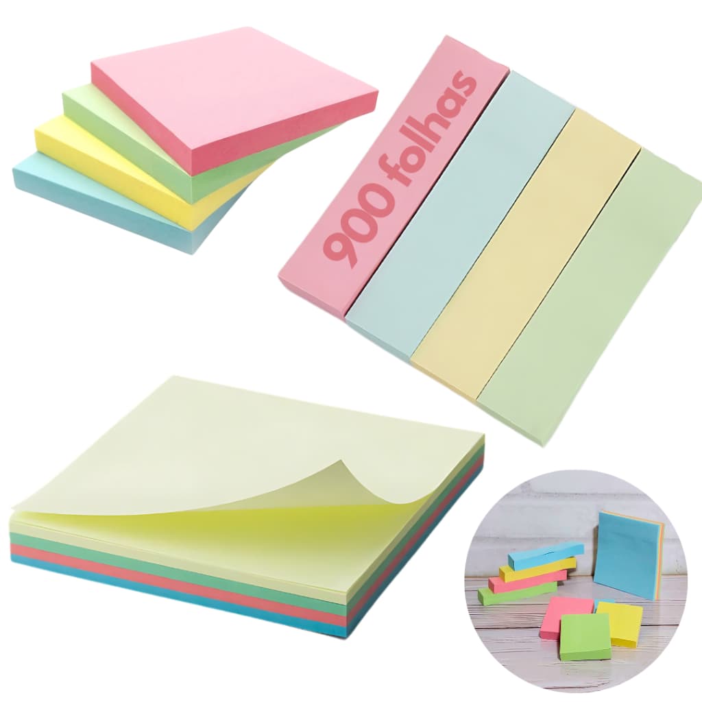 Bloco de notas boquinho marcador de página adesivo papelaria vários modelos