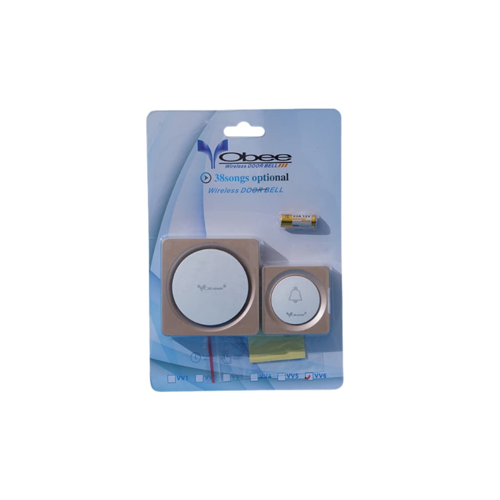 Campainha Sem Fio Com Bateria Residencial Longo Alcance com 38 Tipos De Toques Cor Sortido