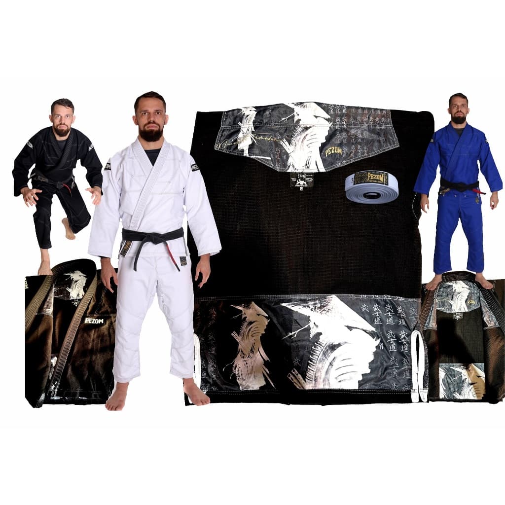 KIMONO JIU JITSU TRANÇADO PEZOM 50% FORRADO TADAKATSU Pró-Competição e Faixa